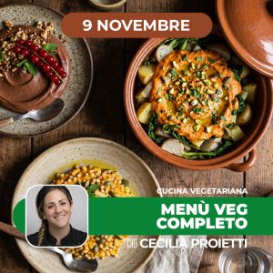 Cucina vegetariana | Menu veg completo | 09/11/26