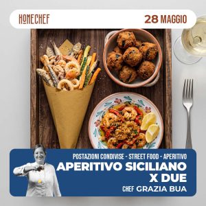 Aperitivo Siciliano per due - Postazioni condivise 28/05/27